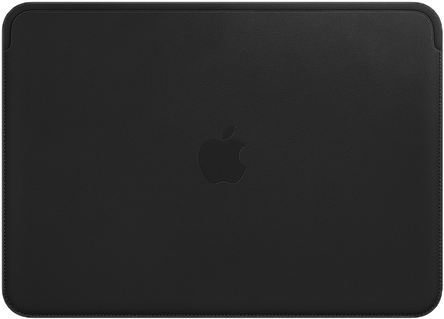 Кожаный чехол для MacBook 12 дюймов, чёрный цвет