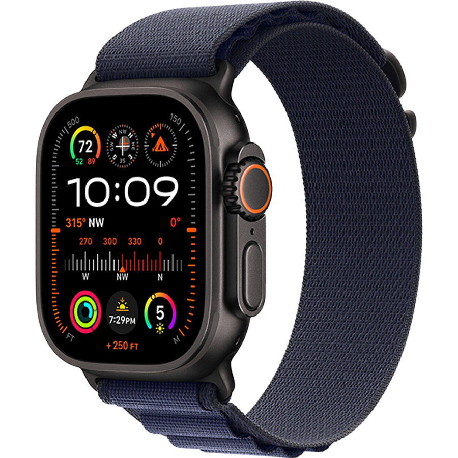Apple Watch Ultra 2 Black Alpine Loop Navy