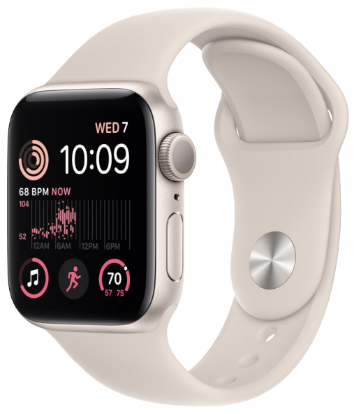 Apple Watch SE 2022 44mm Starlight Sport Band TRADE-ONE